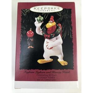 1996 Hallmark Keepsake Ornament—Foghorn Leghorn & Henery Hawk Looney Tunes P12